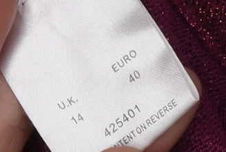 Eastex Women's Purple Beaded Pullover Jumper, Size 14