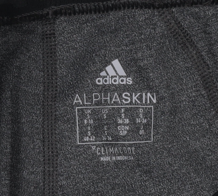 Adidas Women's Grey Cropped Leggings S - Athleisure Style