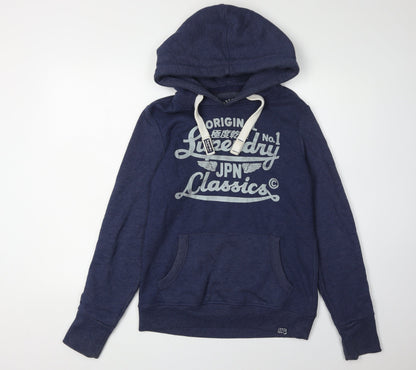 Superdry Women's Blue Hoodie, Medium, Classic Fit