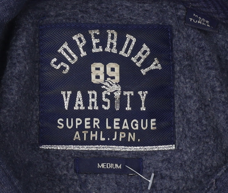 Superdry Women's Blue Hoodie, Medium, Classic Fit