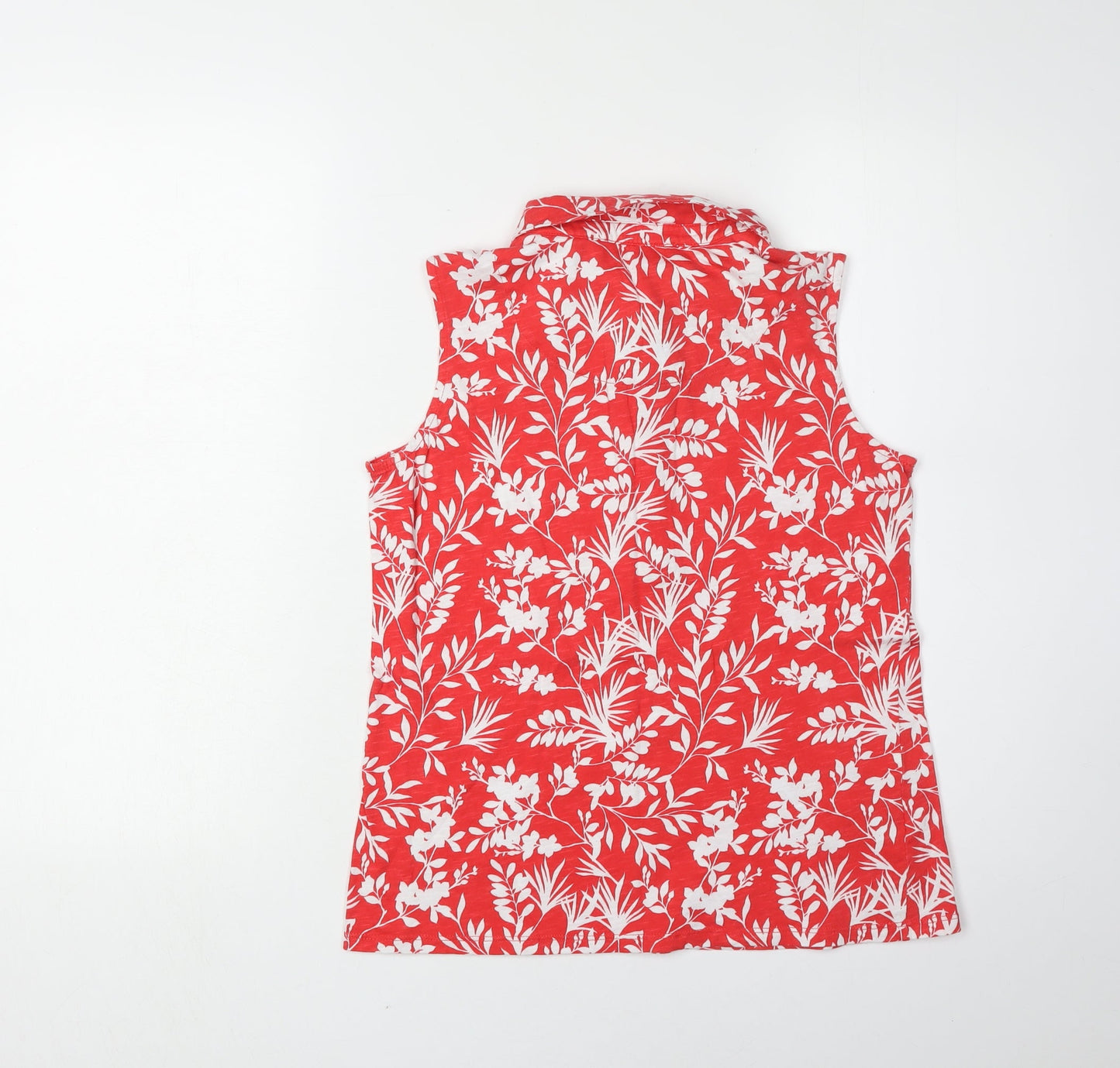 Laura Ashley Women's Red Floral Blouse Size 8