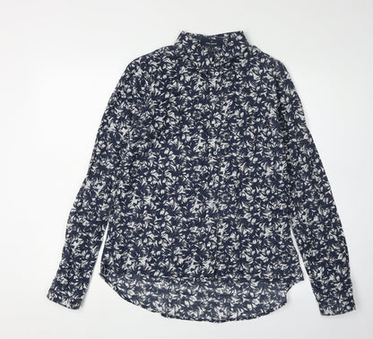 Womens UK Size 10 Daniel Hechter Blue  Button-Up