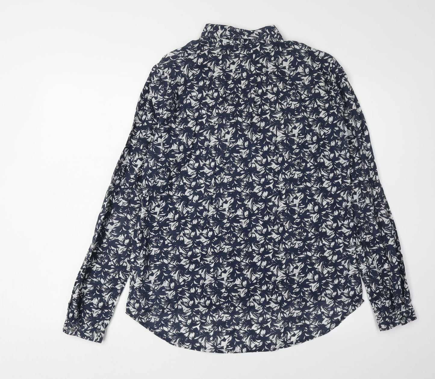Womens UK Size 10 Daniel Hechter Blue  Button-Up