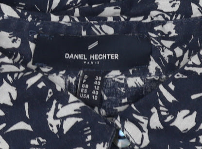 Womens UK Size 10 Daniel Hechter Blue  Button-Up