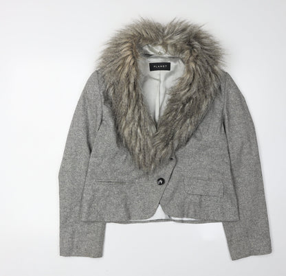 Womens UK Size 14 Planet Grey Basic Jacket