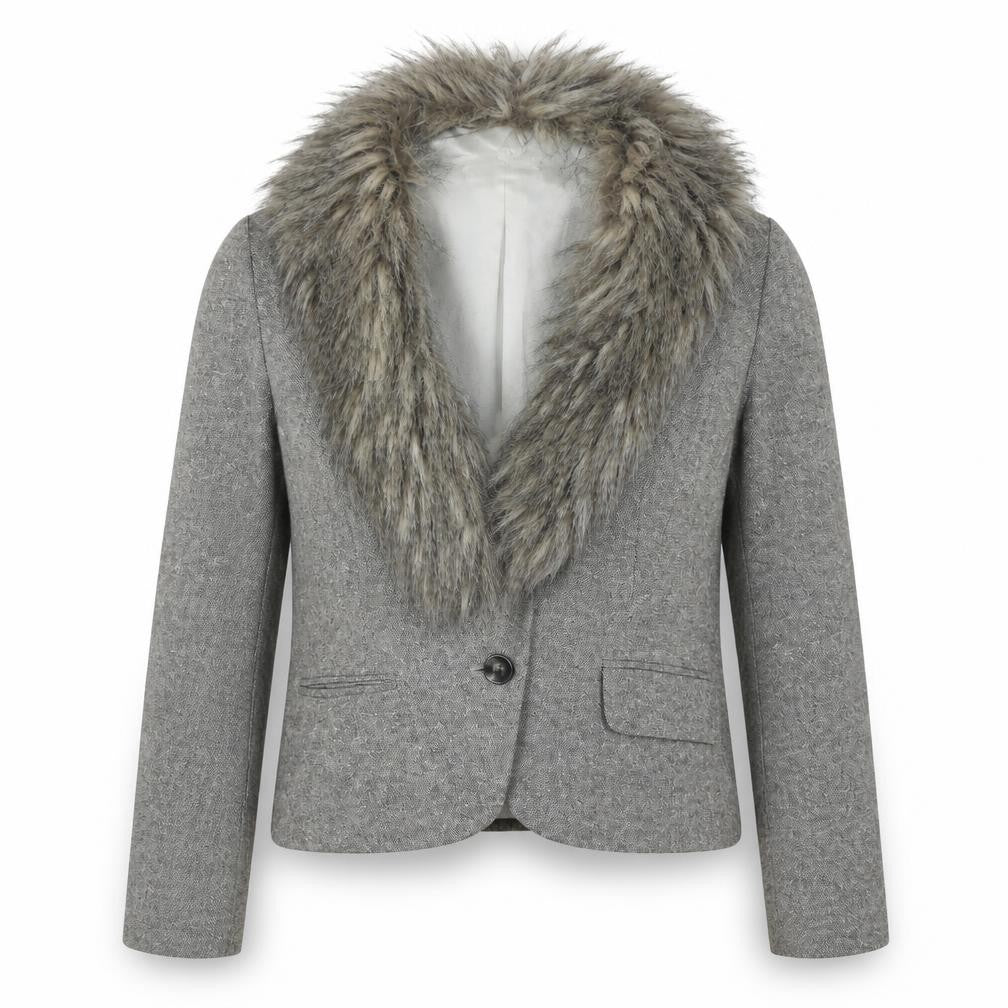 Womens UK Size 14 Planet Grey Basic Jacket
