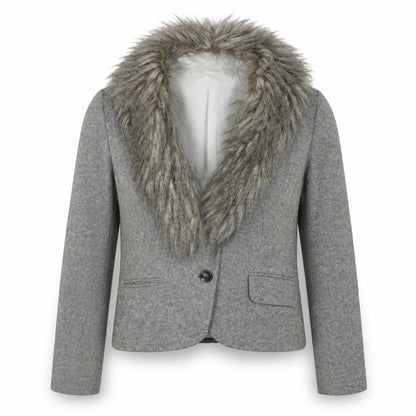 Womens UK Size 14 Planet Grey Basic Jacket