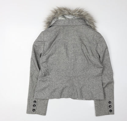 Womens UK Size 14 Planet Grey Basic Jacket