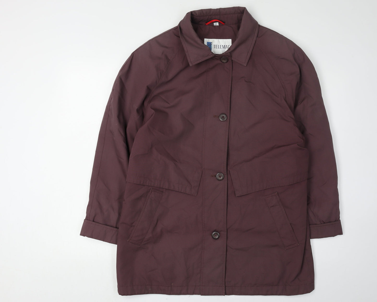 Womens UK Size 12 Telemac Brown Overcoat