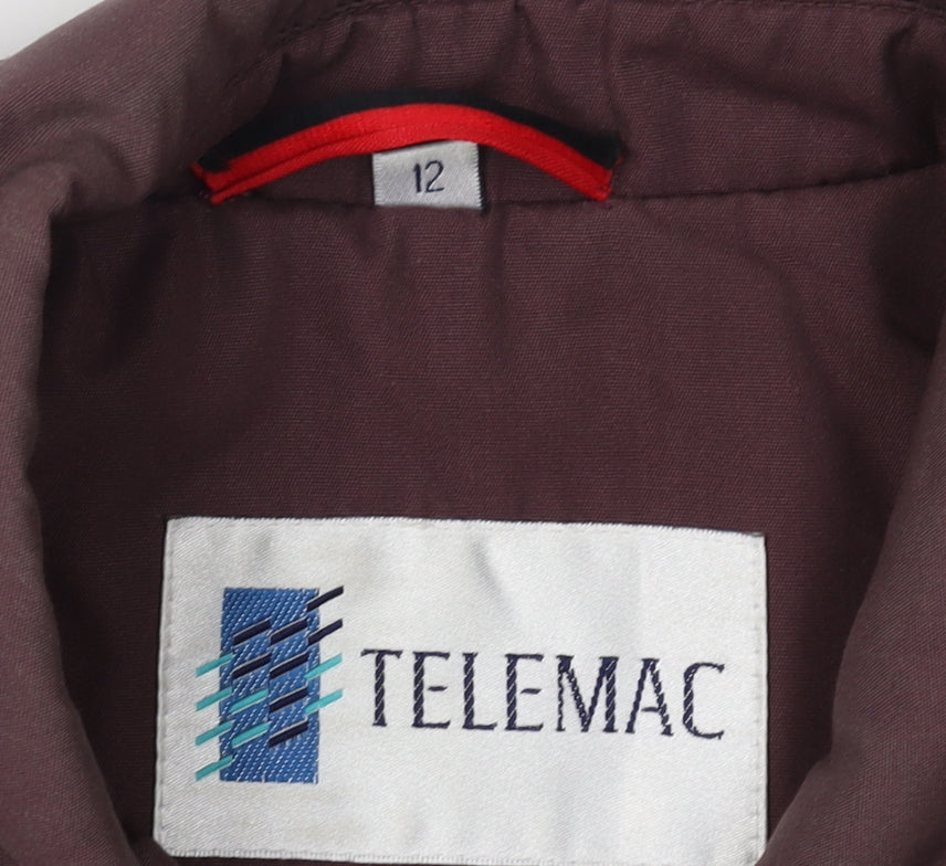 Womens UK Size 12 Telemac Brown Overcoat