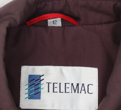 Womens UK Size 12 Telemac Brown Overcoat