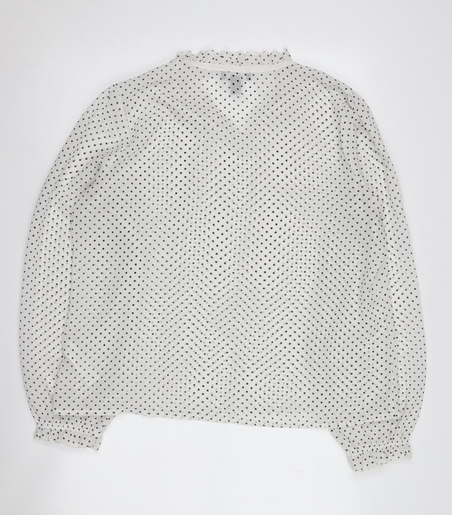 New Look Women's White Polka Dot Blouse, UK 16, Polyester