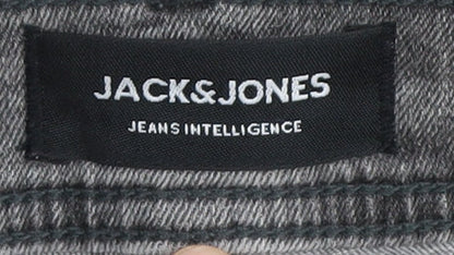 Jack & Jones Men's Grey Skinny Jeans, Size 32, Stylish Stretch