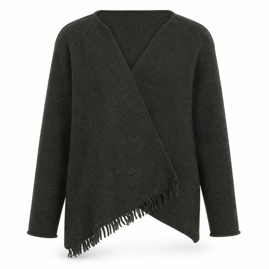 Sarah Spencer Women's Brown Wrap Jumper L
