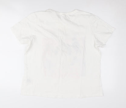 Barbie Women's White T-Shirt Size 12 Short Sleeve