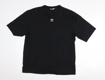 Unisex Adults UK Size 10 adidas Black Basic T-Shirt