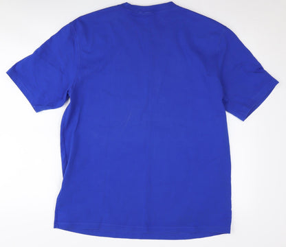 Womens UK Size 12 adidas Blue Basic T-Shirt