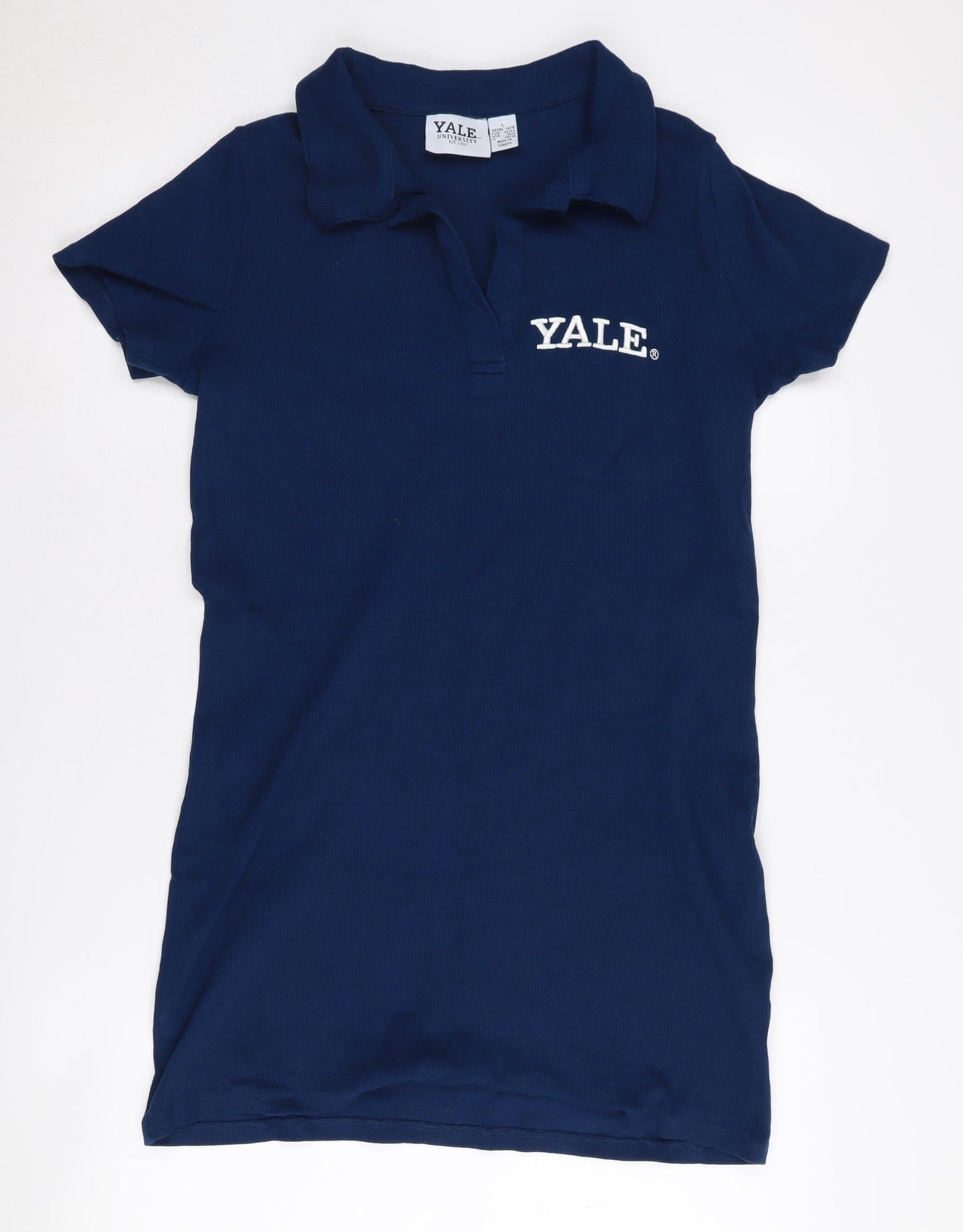 Yale University Women's Blue Polo Shirt L