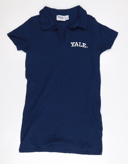 Yale University Women's Blue Polo Shirt L
