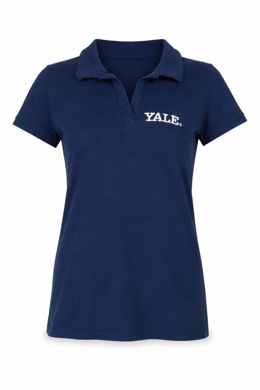 Yale University Women's Blue Polo Shirt L