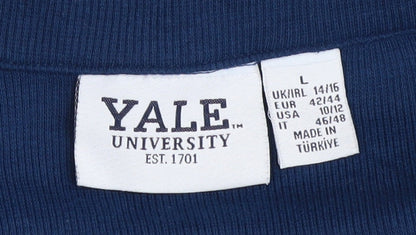 Yale University Women's Blue Polo Shirt L