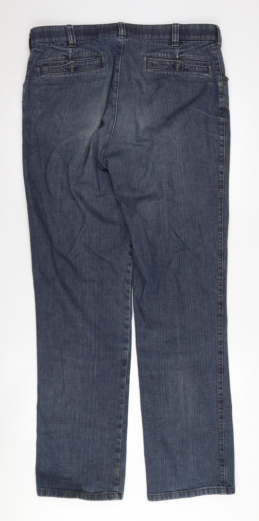 Meyer Men's Blue Straight Jeans Size 36 Regular Fit