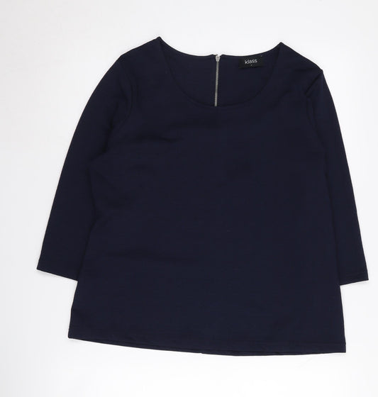 Womens UK Size L Klass Black Basic Blouse