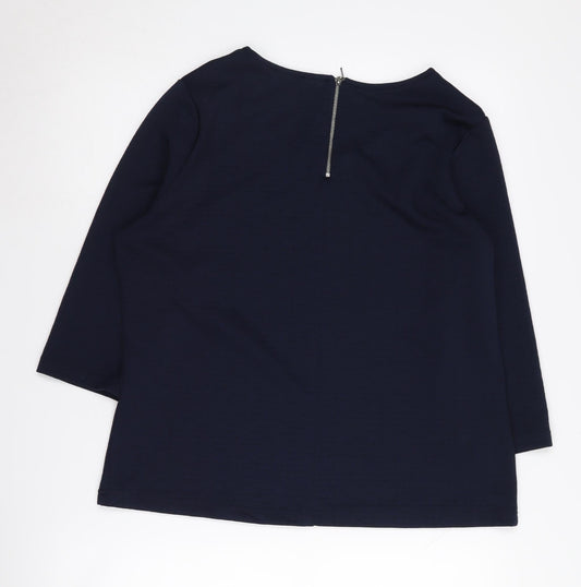 Womens UK Size L Klass Black Basic Blouse