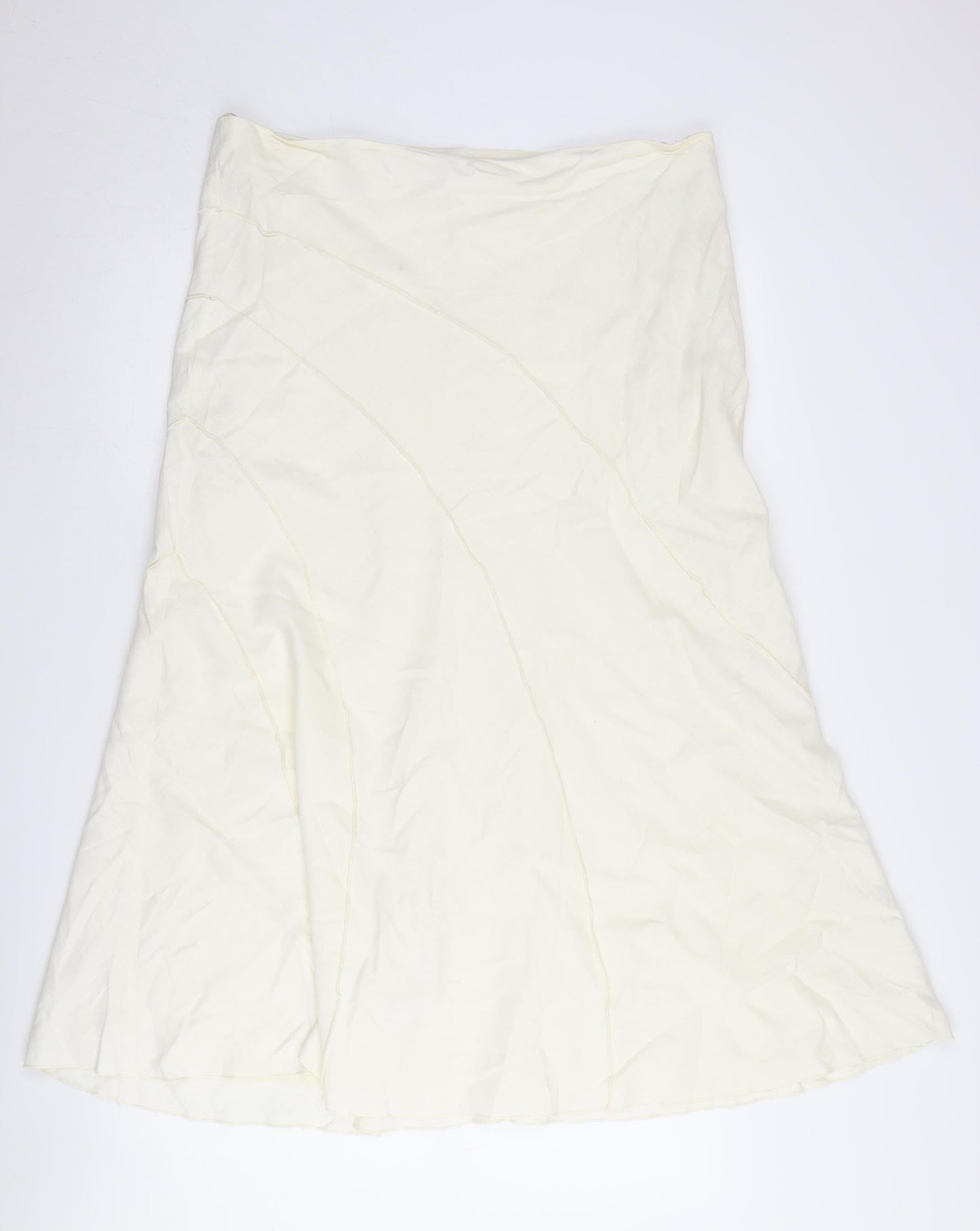 BHS Women's Ivory A-Line Skirt Size 16