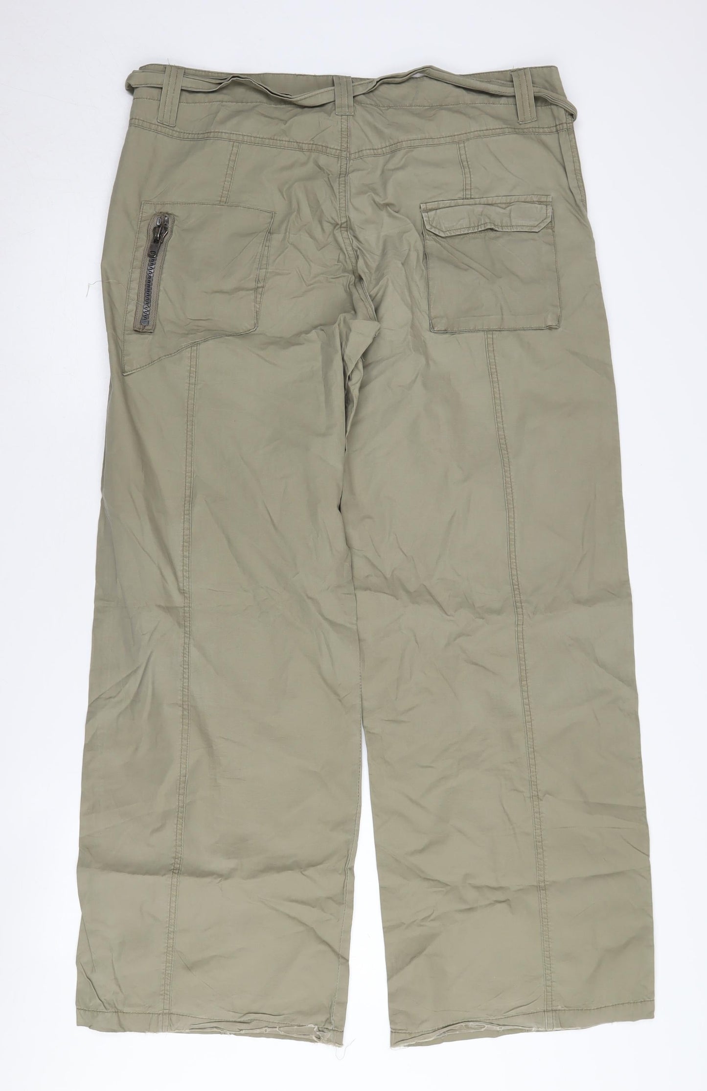Womens UK Size 14 Dunnes Stores Regular Fit Cargo Green Trousers