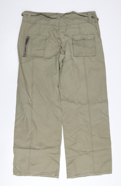 Womens UK Size 14 Dunnes Stores Regular Fit Cargo Green Trousers