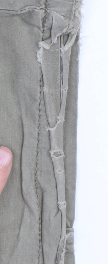 Womens UK Size 14 Dunnes Stores Regular Fit Cargo Green Trousers