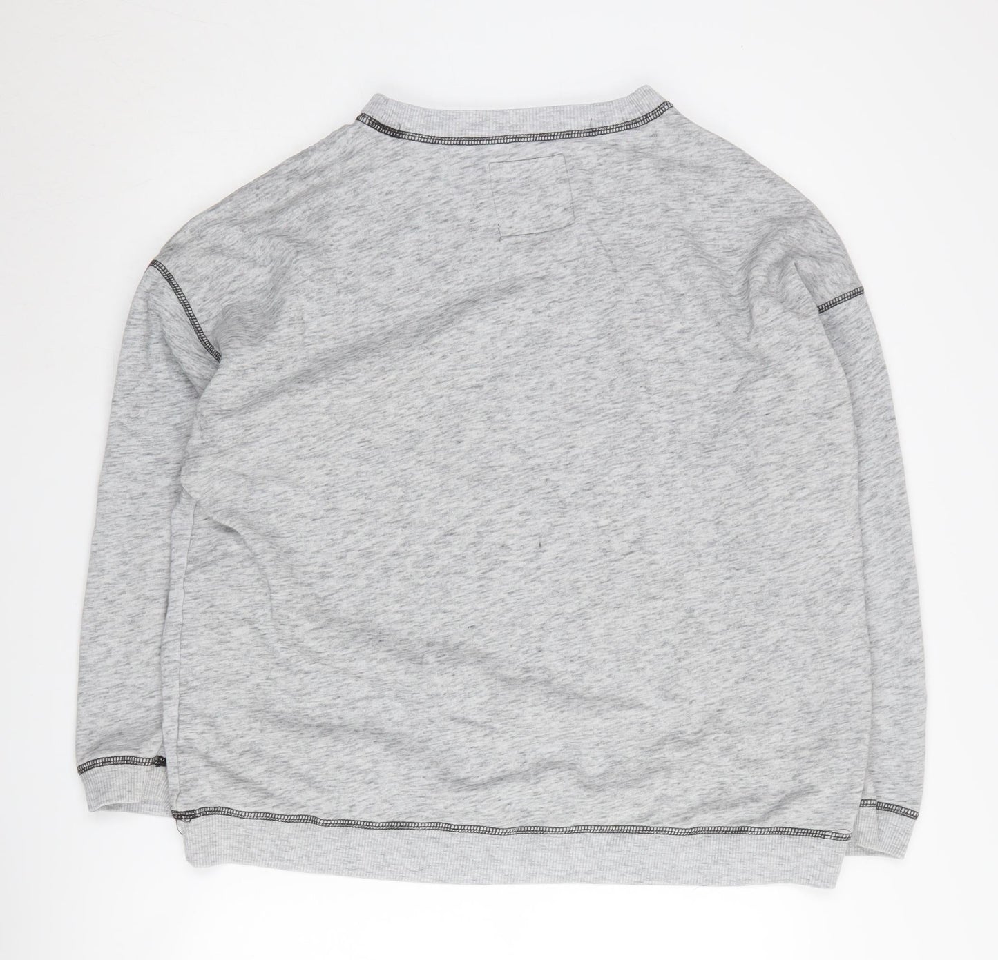 Hollister Grey Unisex Crew Neck Sweatshirt L