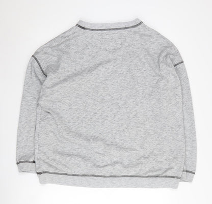 Hollister Grey Unisex Crew Neck Sweatshirt L