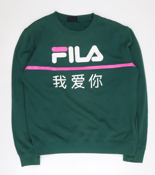 FILA Green Unisex Adults Sweatshirt L Pullover