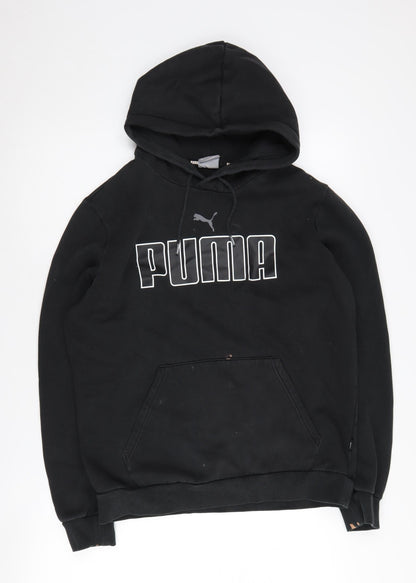 Mens UK Size M PUMA Black Pullover Hoodie