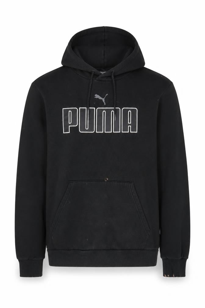 Mens UK Size M PUMA Black Pullover Hoodie