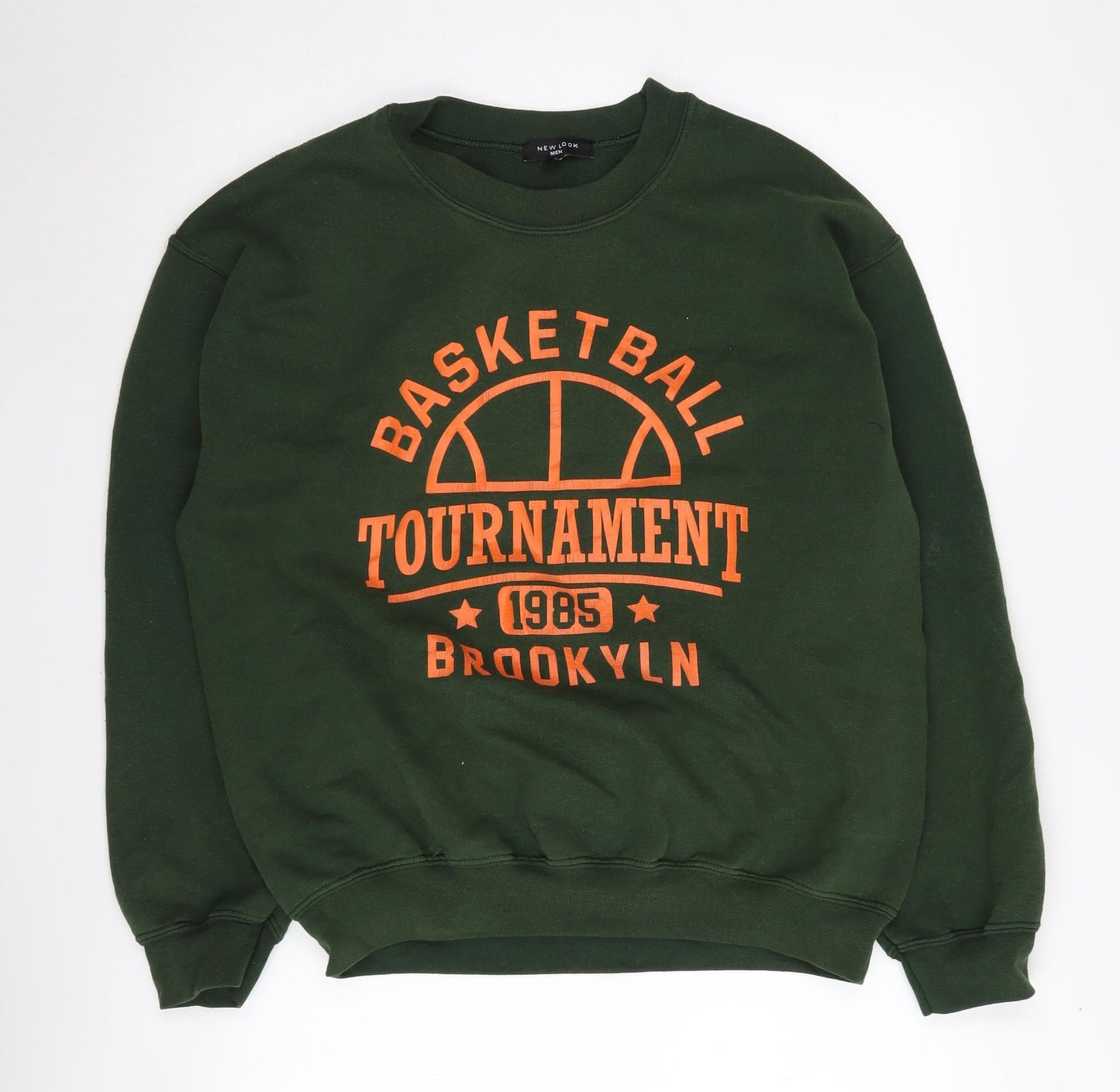 Mens UK Size M New Look Green Pullover Sweatshirt