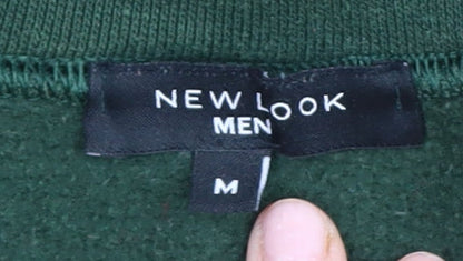 Mens UK Size M New Look Green Pullover Sweatshirt