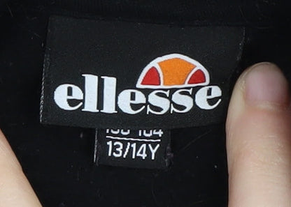 Ellesse Girls' Black Multicoloured Pullover Hoodie 13-14 Y