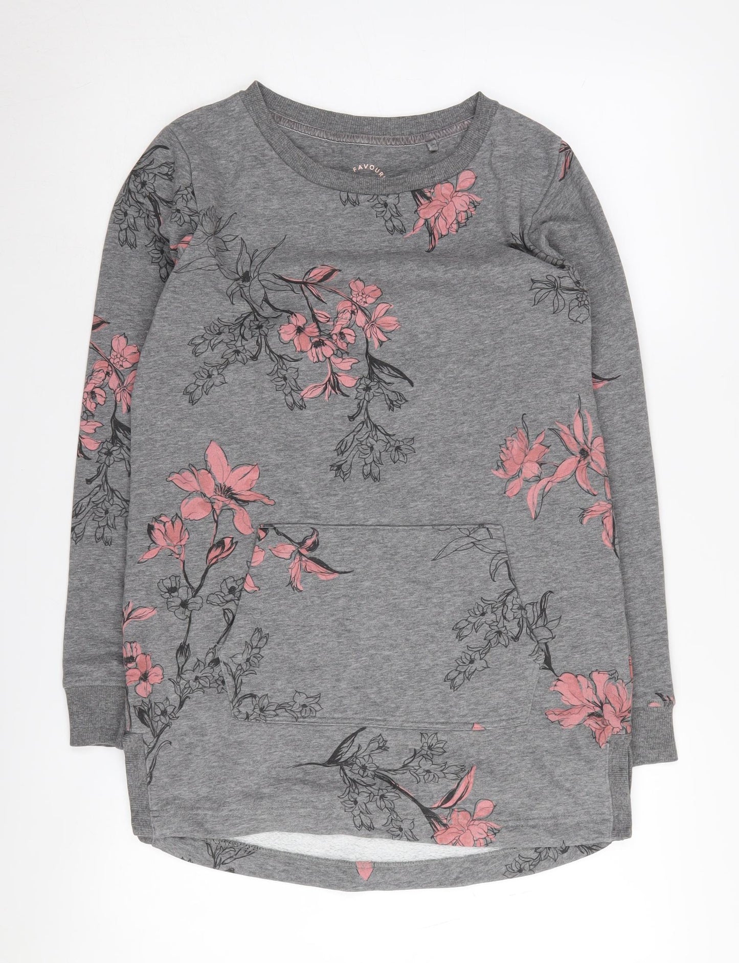 Womens UK Size XS NEXT Grey Tunic Sweatshirt