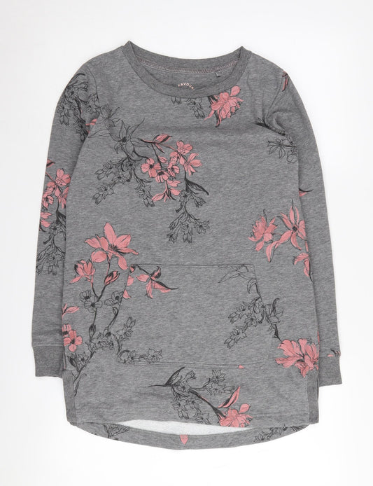 Womens UK Size XS NEXT Grey Tunic Sweatshirt