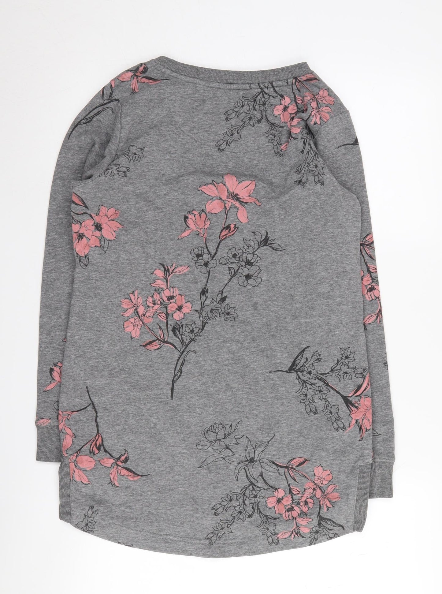 Womens UK Size XS NEXT Grey Tunic Sweatshirt