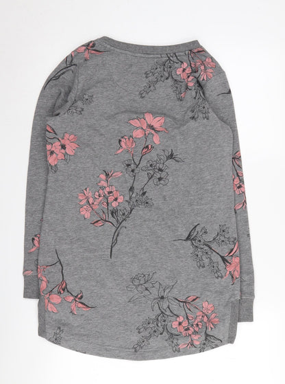 Womens UK Size XS NEXT Grey Tunic Sweatshirt
