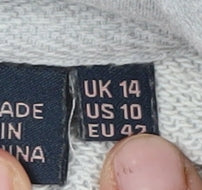 Superdry Women's Colourblock Hoodie Size 14 Grey Pink