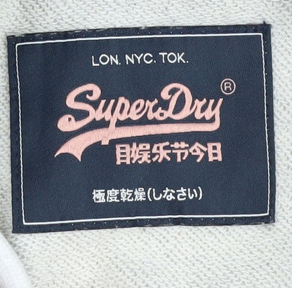 Superdry Women's Colourblock Hoodie Size 14 Grey Pink