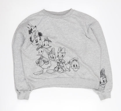 Womens UK Size L Disney Grey Pullover Sweatshirt