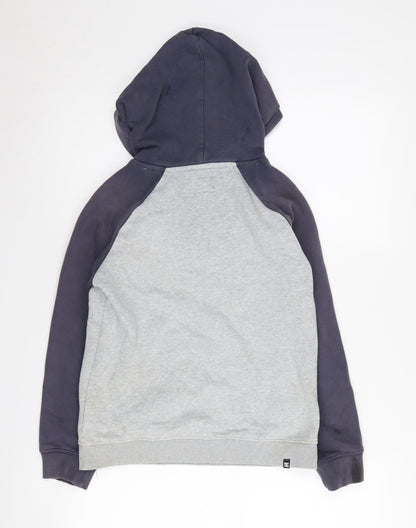 DC Boys Grey Pullover Hoodie with Logo, Size 10