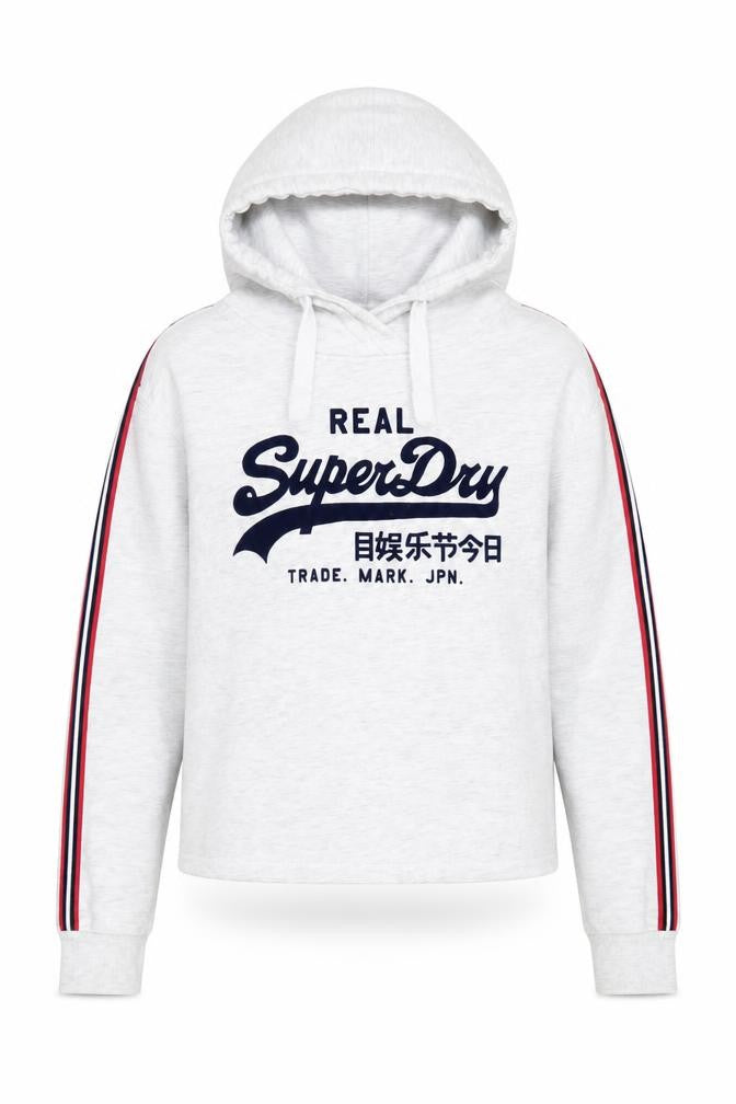 Womens UK Size 14 Superdry Grey Pullover Hoodie