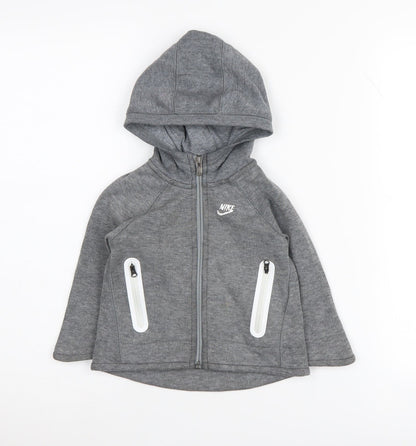 Nike Boys Grey Hoodie Jacket 18 Months